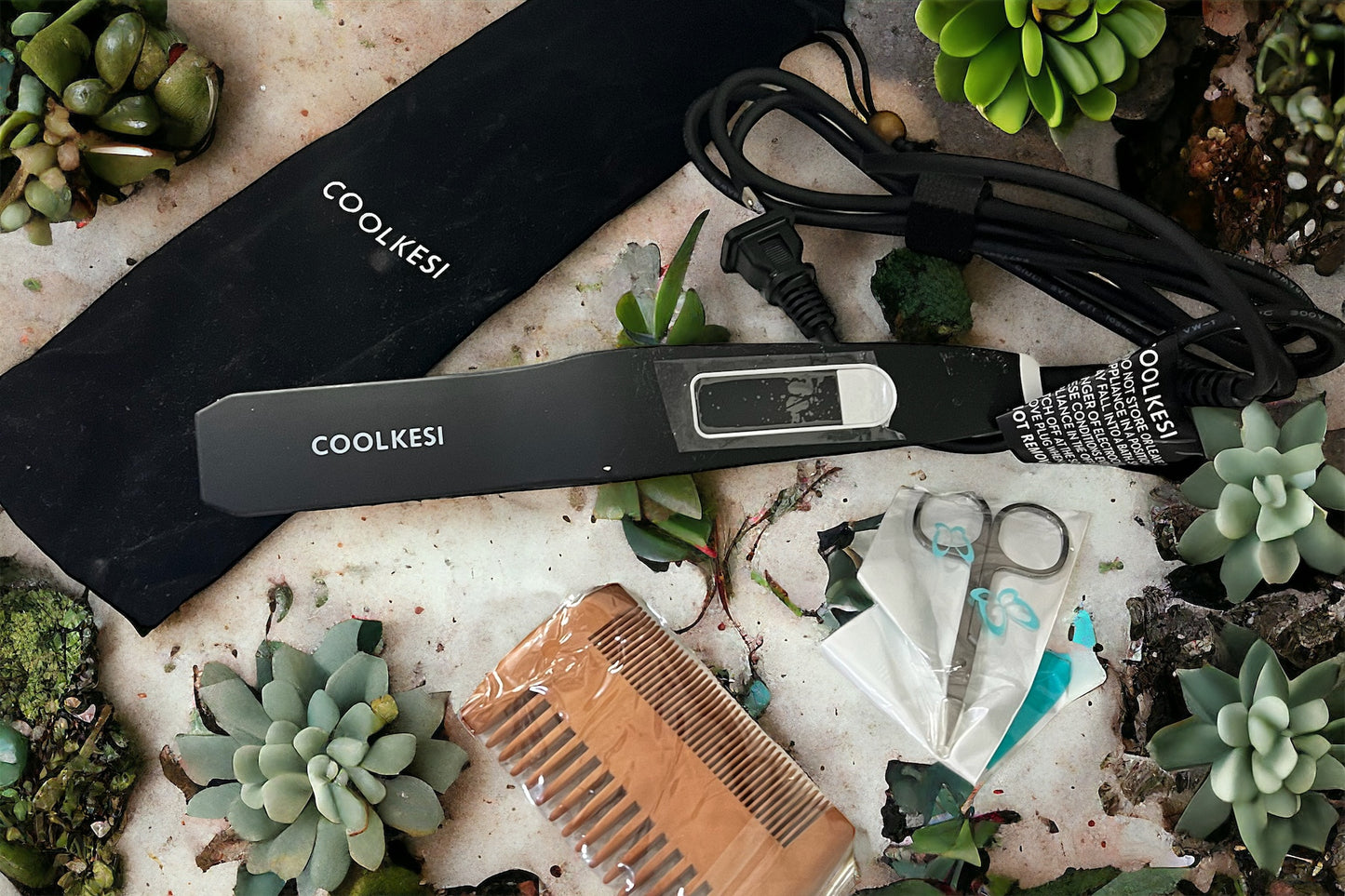 Hippie Feather's CoolKesi Beard & Hair Straightener Brush For Men