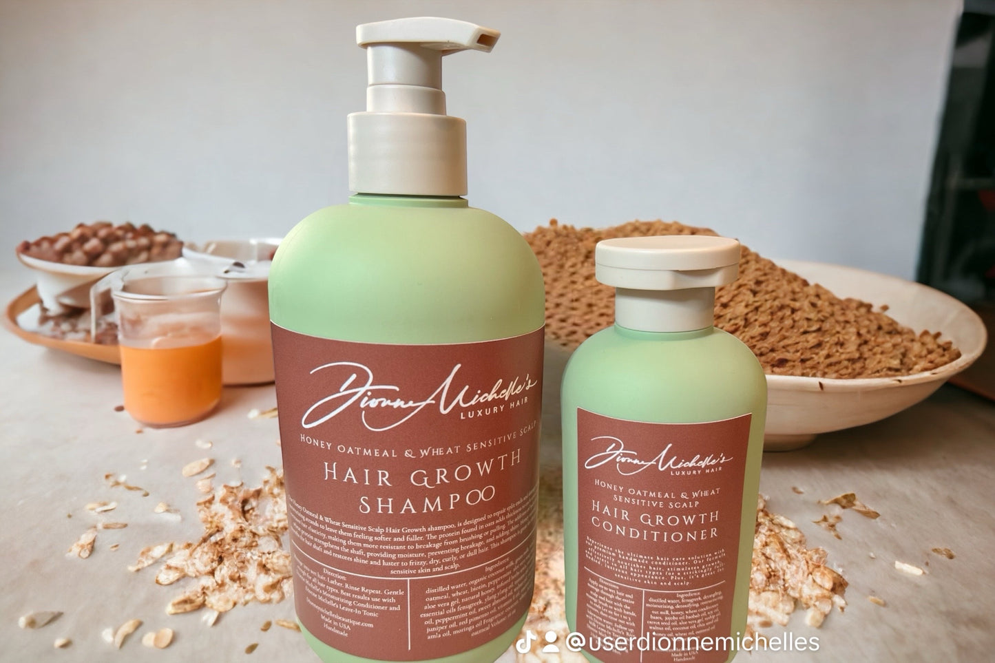 Hippie Feather Honey Oatmeal & Wheat Shampoo And Conditioner For Sensitive Scalp Paquet