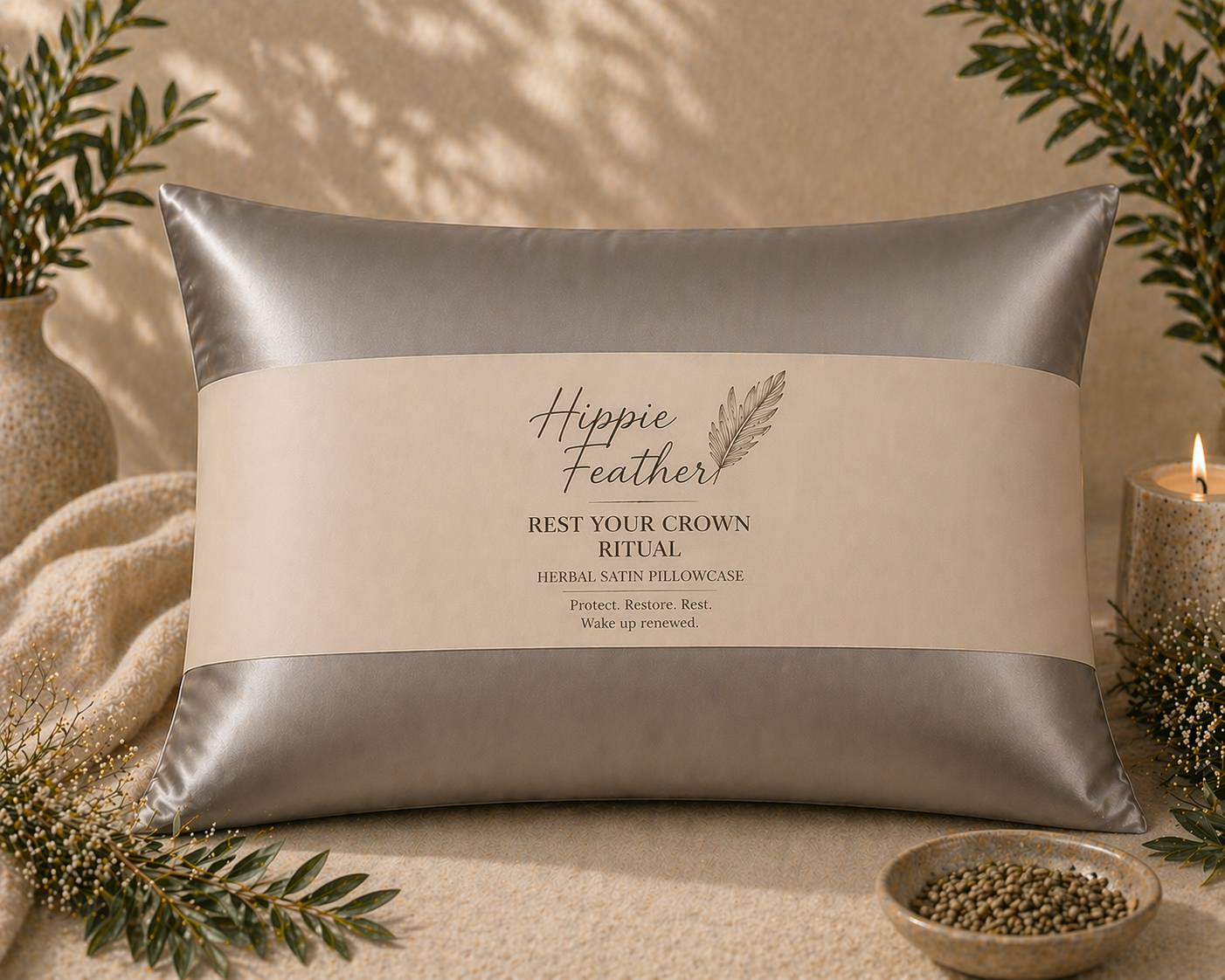 Rest Your Crown Ritual Satin Pillowcase