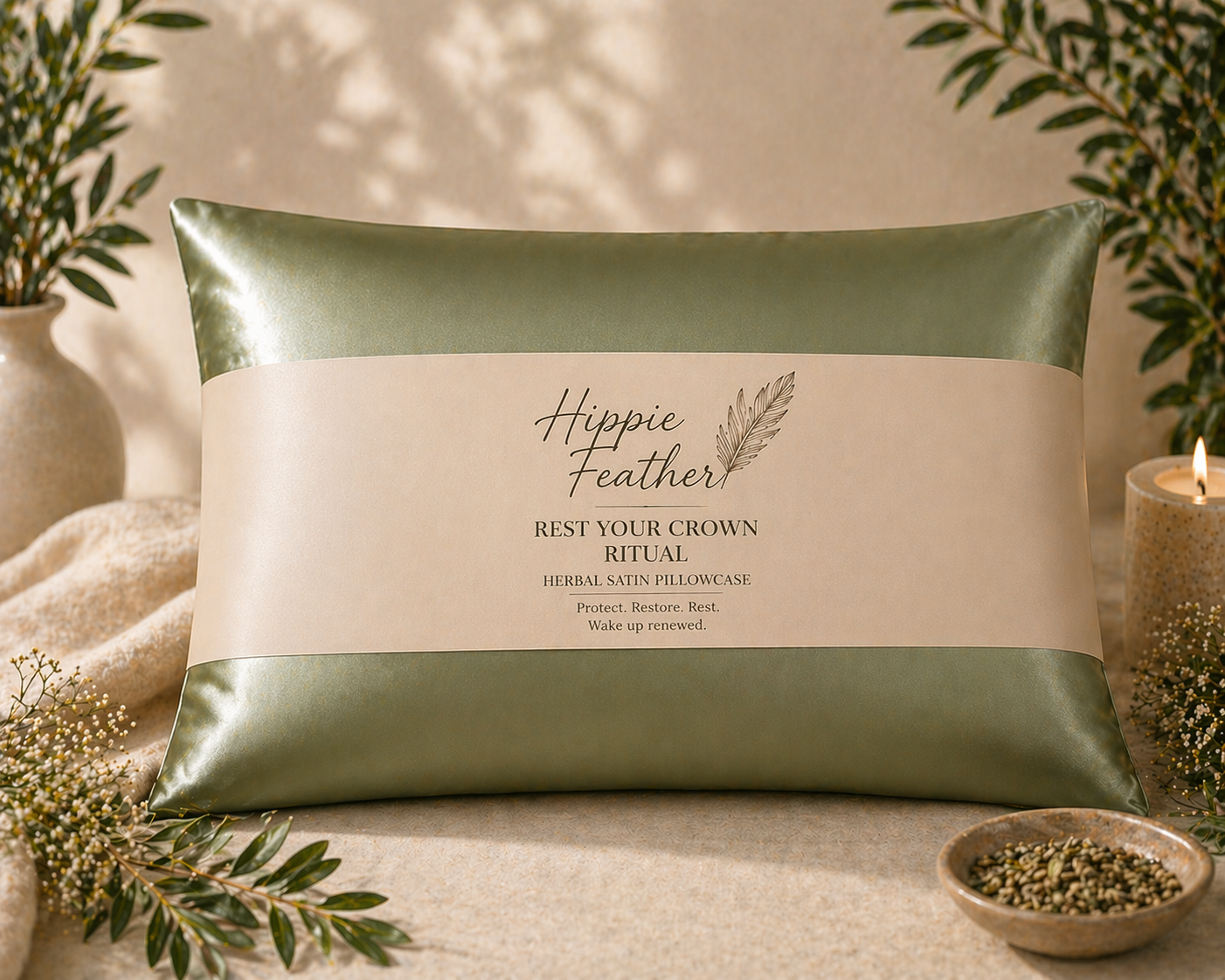 Rest Your Crown Ritual Satin Pillowcase