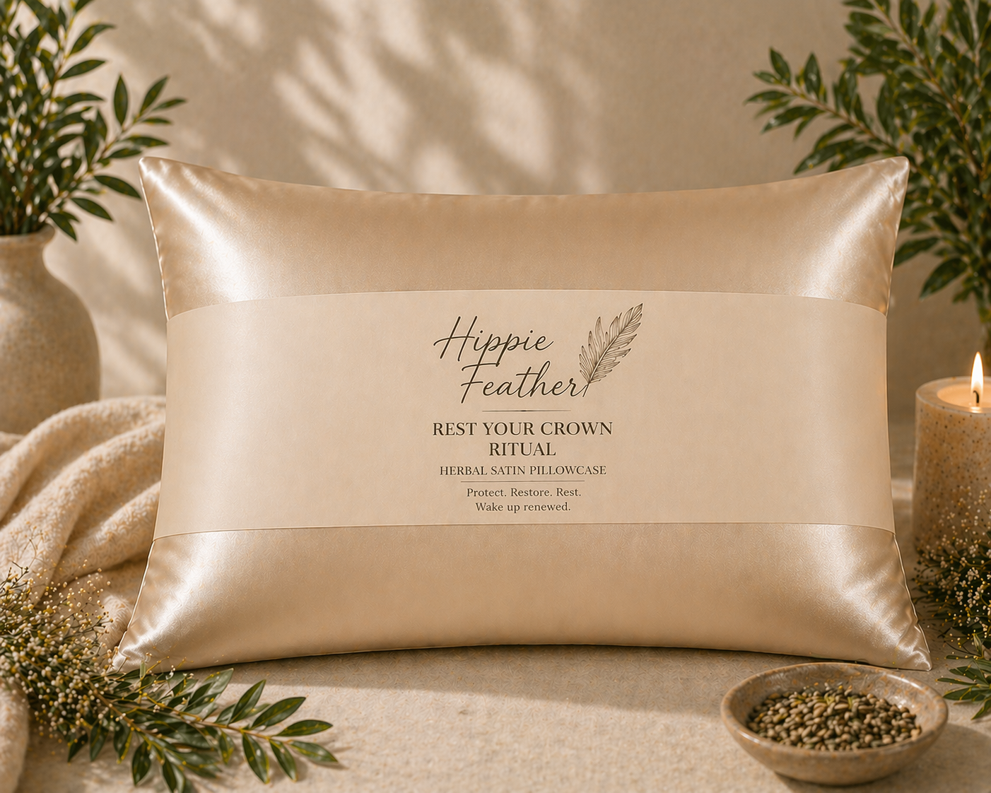 Rest Your Crown Ritual Satin Pillowcase
