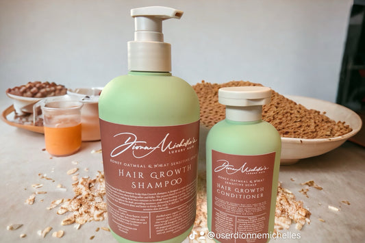 Hippie Feather Honey Oatmeal & Wheat Shampoo  And Conditioner For Sensitive Scalp Paquet